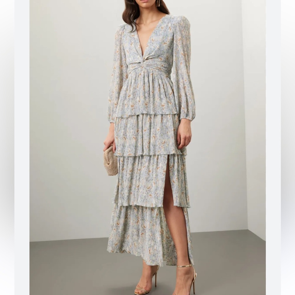 ASTR The Label Revolve Sibylla Maxi dress chiffon tiered Size Small